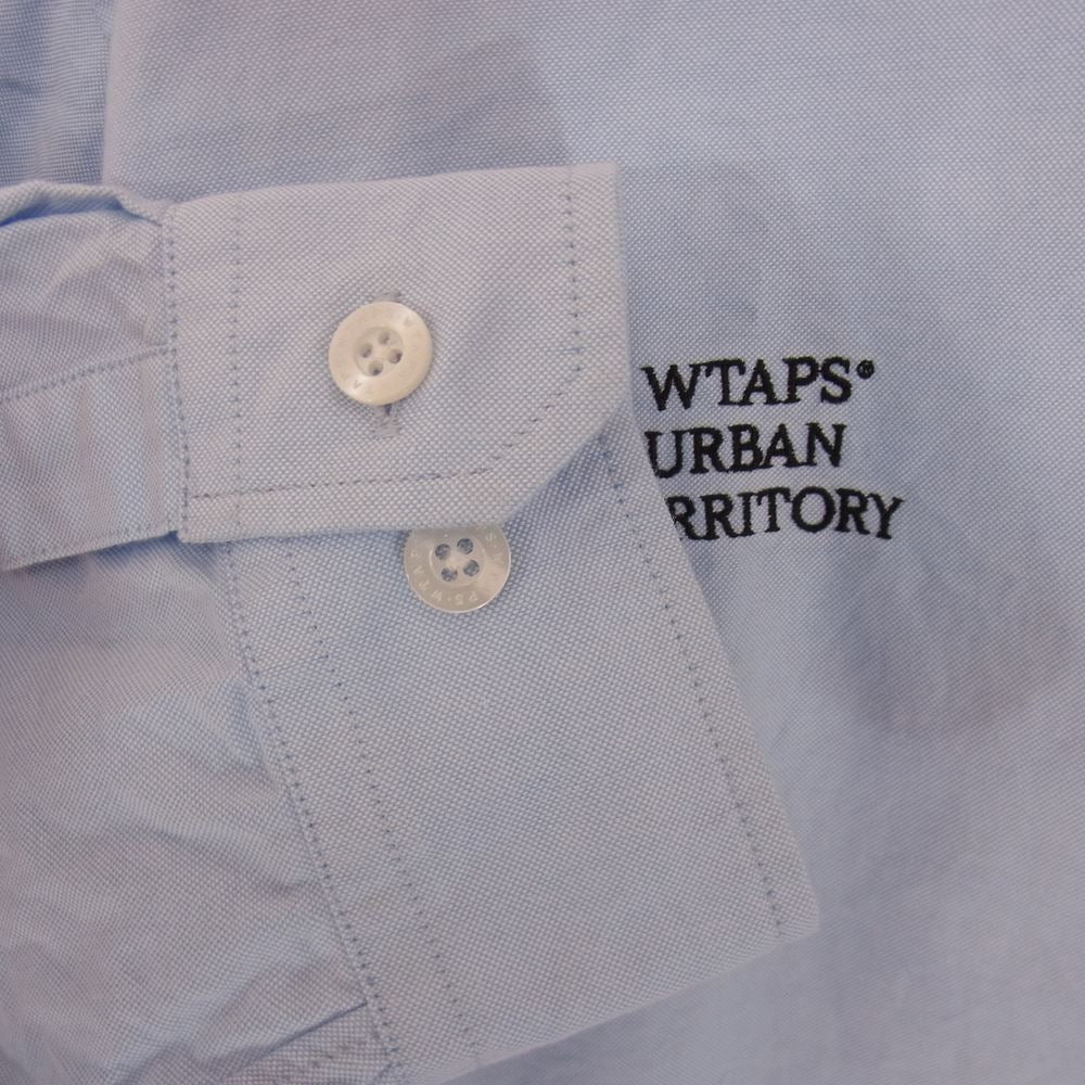 WTAPS ダブルタップス 22AW 222TQDT-SHM02 BD 01 /LS / COTTON. OXFORD. WUT ライトブルー系 04【中古】