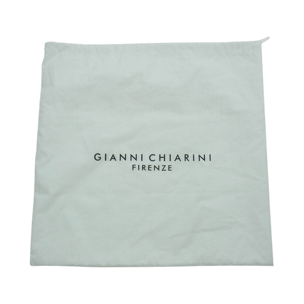 ジャンニキアリーニ  アリファ M シルバー 2Way ハンド ショルダー バッグ ゴールド系【中古】