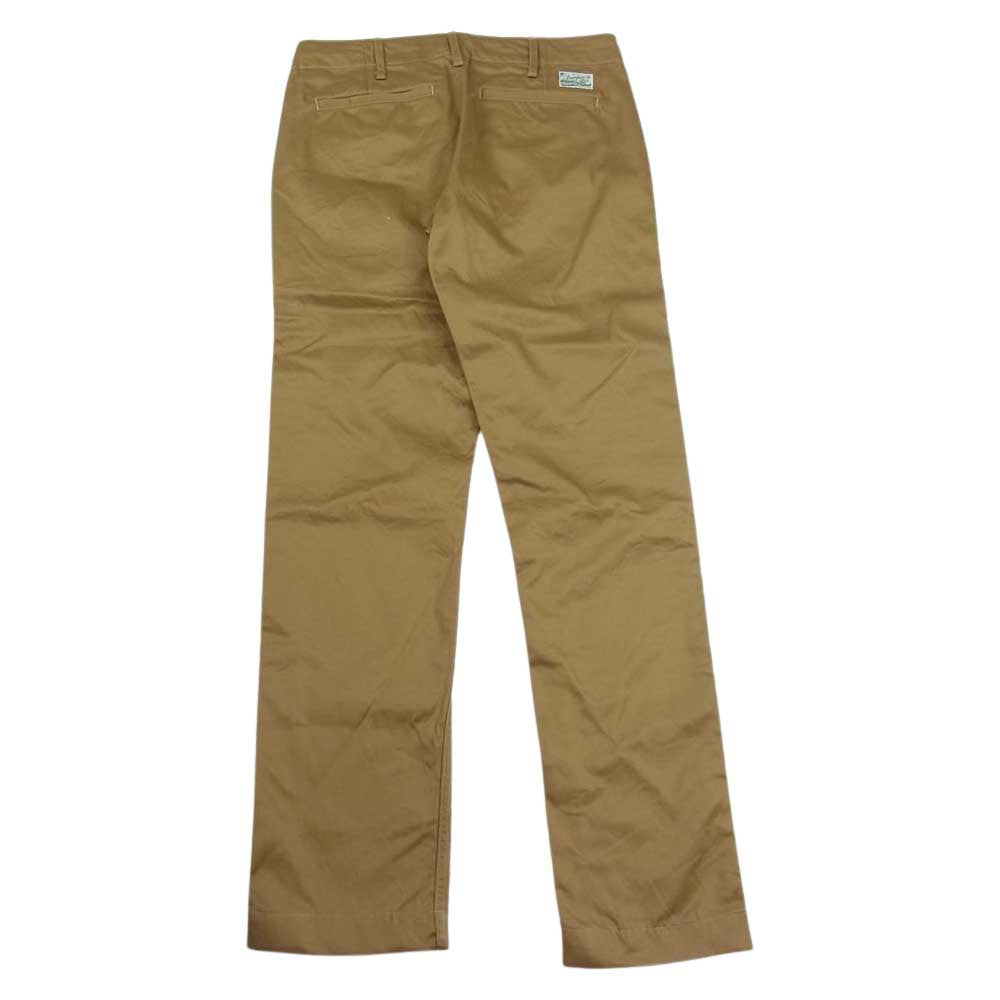 バーガスプラス Lot.401Z Zip Fly Twisted Heather Heavy Serge Trousers ジップ トラウザー チノ パンツ ベージュ系 28【美品】【中古】