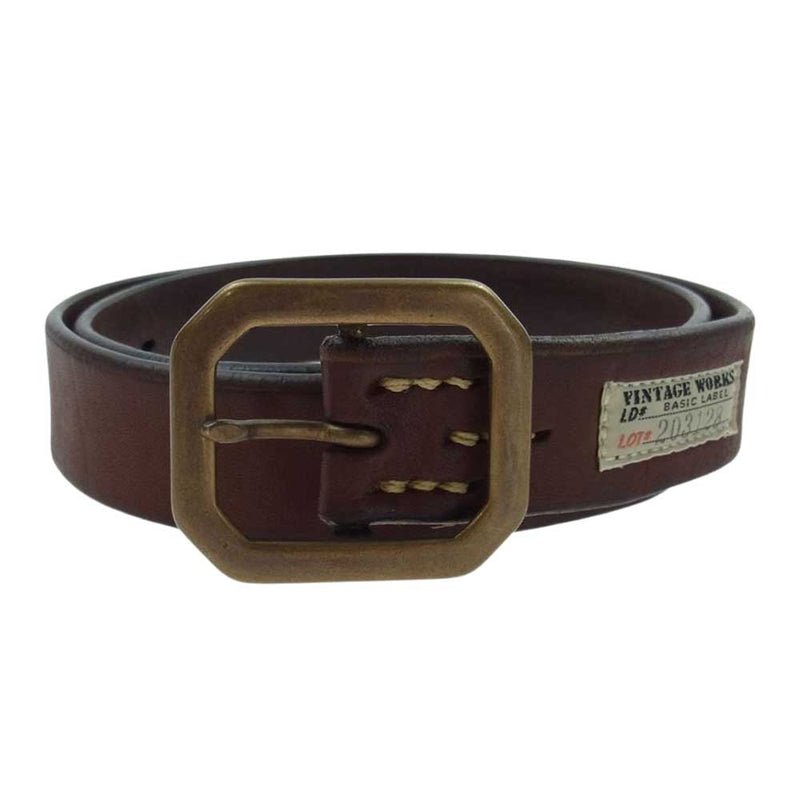 ヴィンテージワークス DH5726 Leather belt 7Hole レザー ベルト 7ホール ブラウン系【美品】【中古】