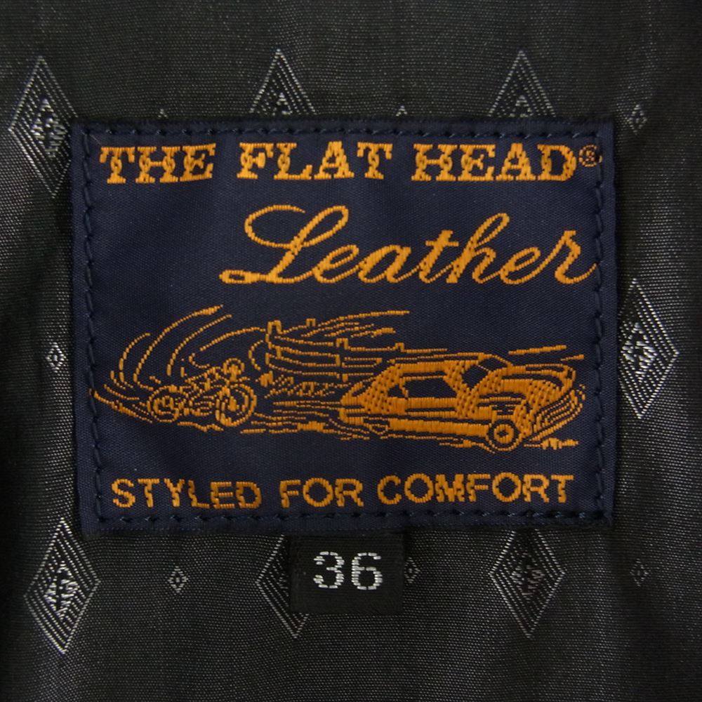 THE FLAT HEAD ザフラットヘッド FN-LS-DS001 DEERSKIN SHIRT ディアスキン レザー シャツ ジャケット ブラック系 36【美品】【中古】