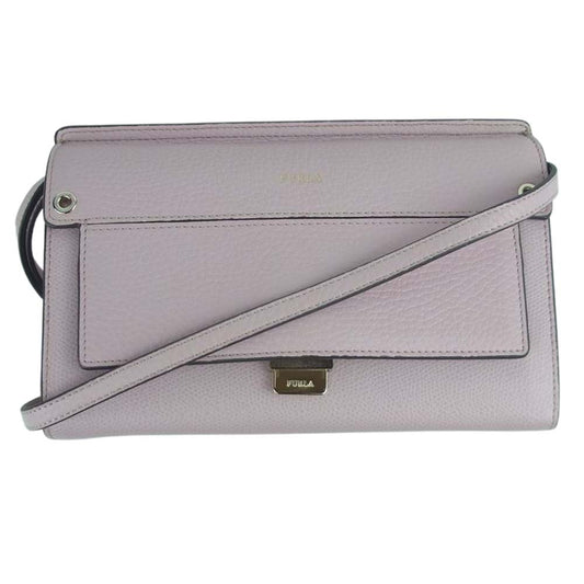 Furla フルラ LIK-AVH-LC4 BLM7 AVH LIKE MINI CROSSBODY レザー ショルダー 財布 ウォレット ポシェット バッグ ピンク系【中古】
