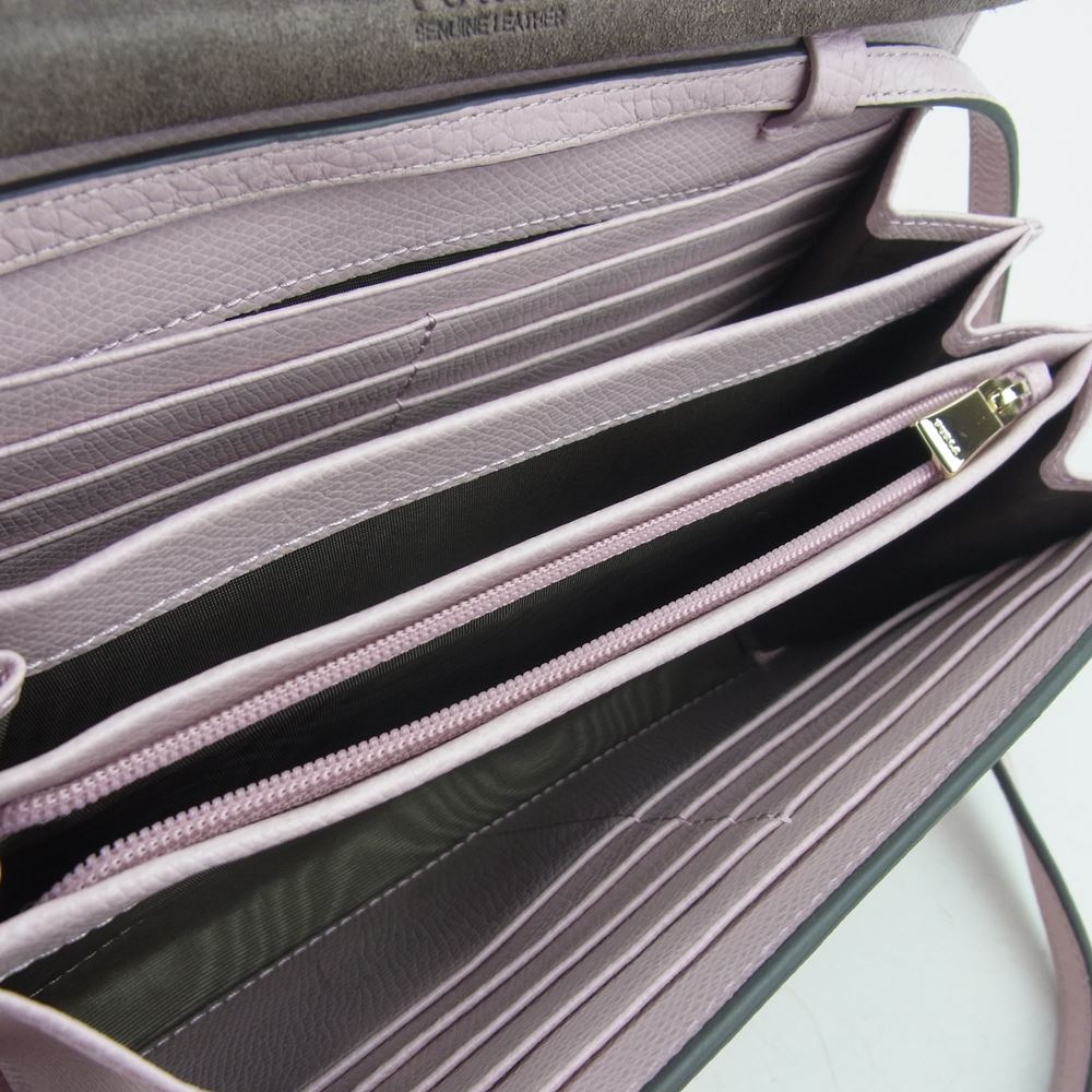 Furla フルラ LIK-AVH-LC4 BLM7 AVH LIKE MINI CROSSBODY レザー ショルダー 財布 ウォレット ポシェット バッグ ピンク系【中古】