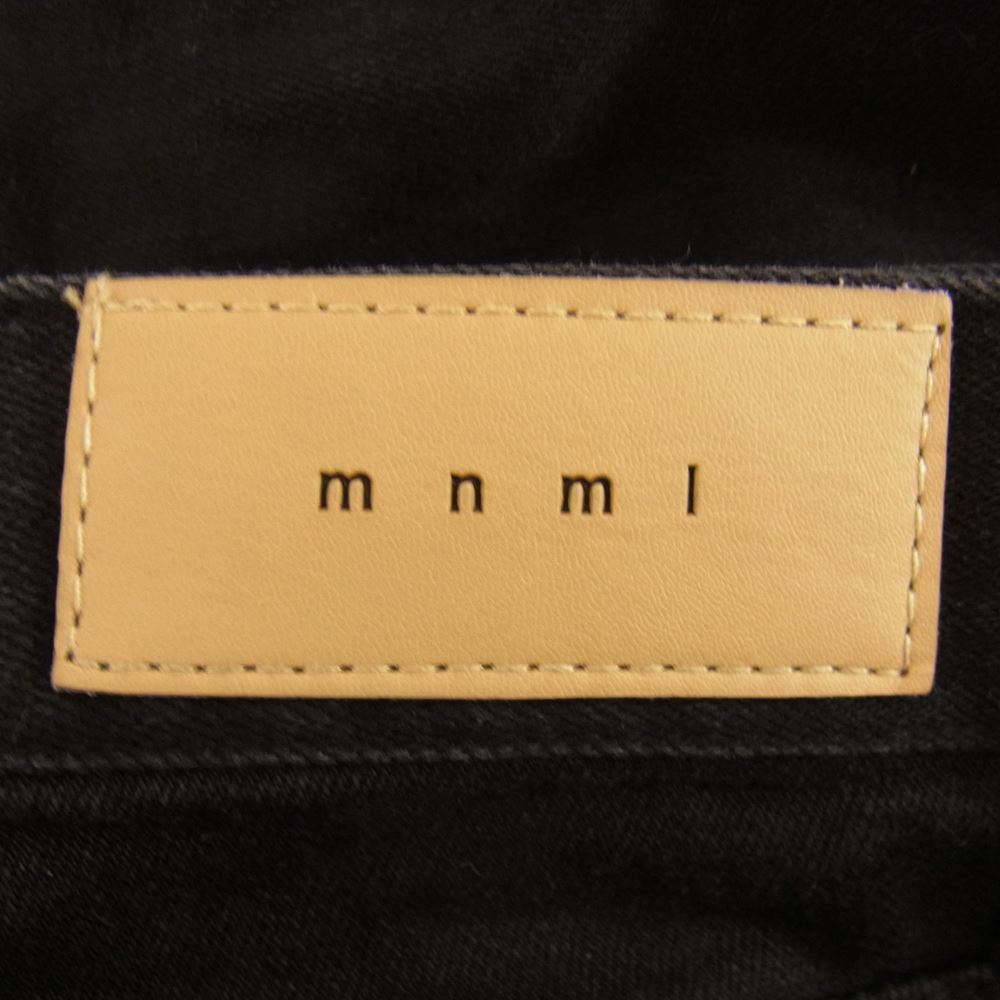 ミニマル サイドライン 裾ジップ スキニーデニム パンツ ブラック系 32【中古】