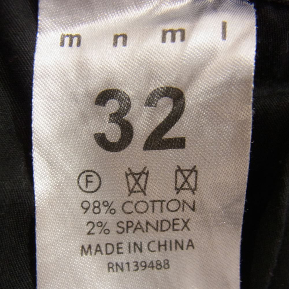 ミニマル ダメージ リペア加工 ブラック デニム パンツ ブラック系 32【中古】