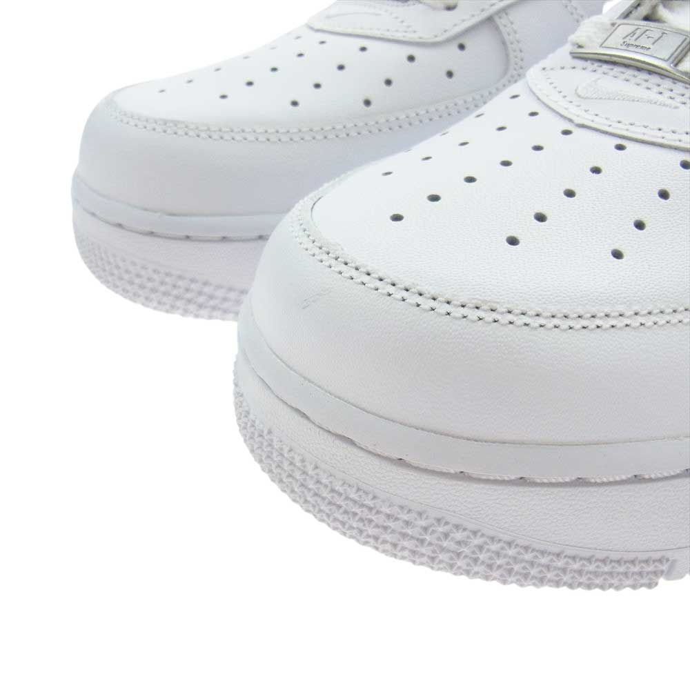 Supreme シュプリーム CU9225-100 × NIKE ナイキ AIR FORCE 1 LOW シュプリーム エアフォース1 ローカット スニーカー ホワイト系 28.0cm【新古品】【未使用】【中古】