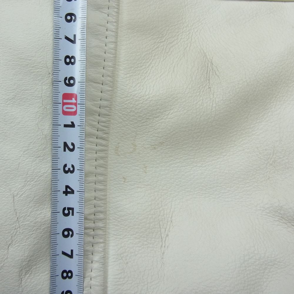 POST OVERALLS ポストオーバーオールズ レタード スタジアム ジャケット 袖レザー スタジャン  ブラック系 40【中古】