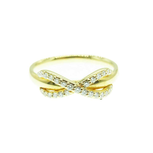 TIFFANY&Co. ティファニー インフィニティ K18 ダイヤモンド リング ゴールド系 9号【中古】