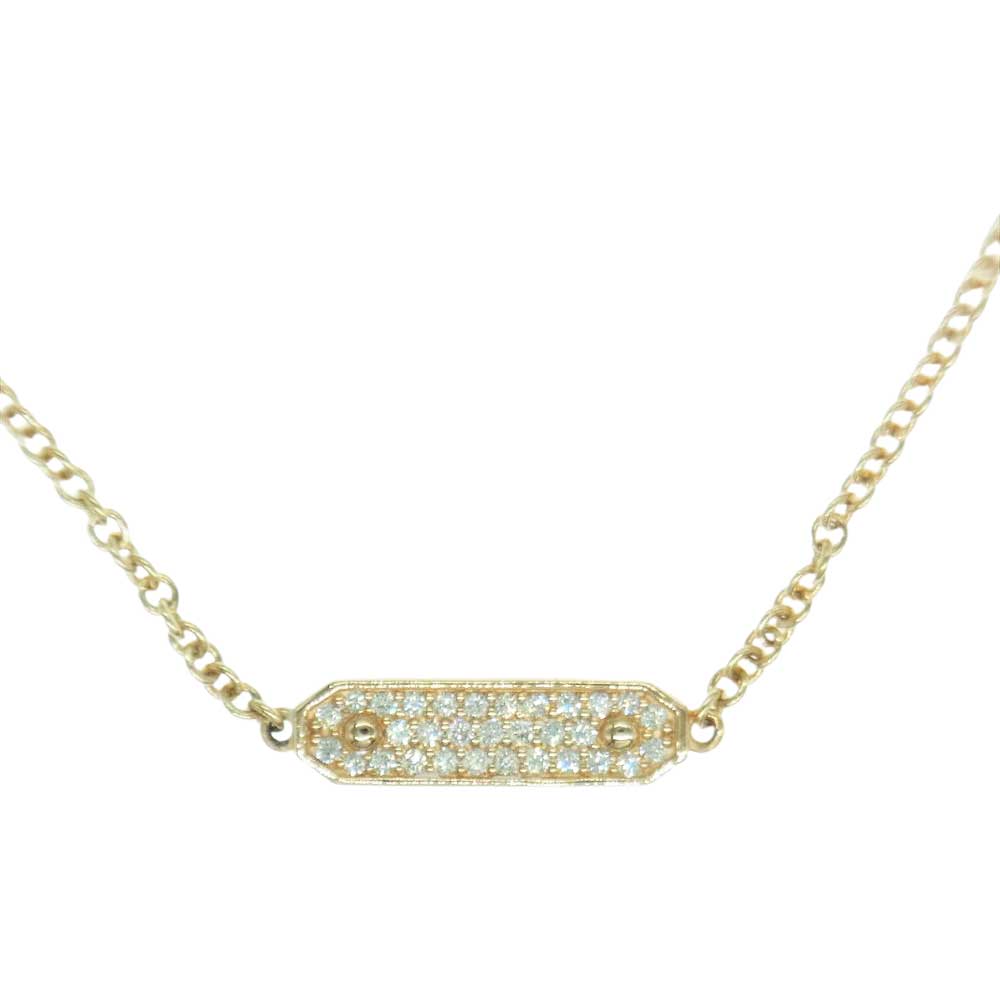 TIFFANY&Co. ティファニー K18 ローズ ゴールド ダイヤモンド タグ チェーン ブレスレット ゴールド系【美品】【中古】
