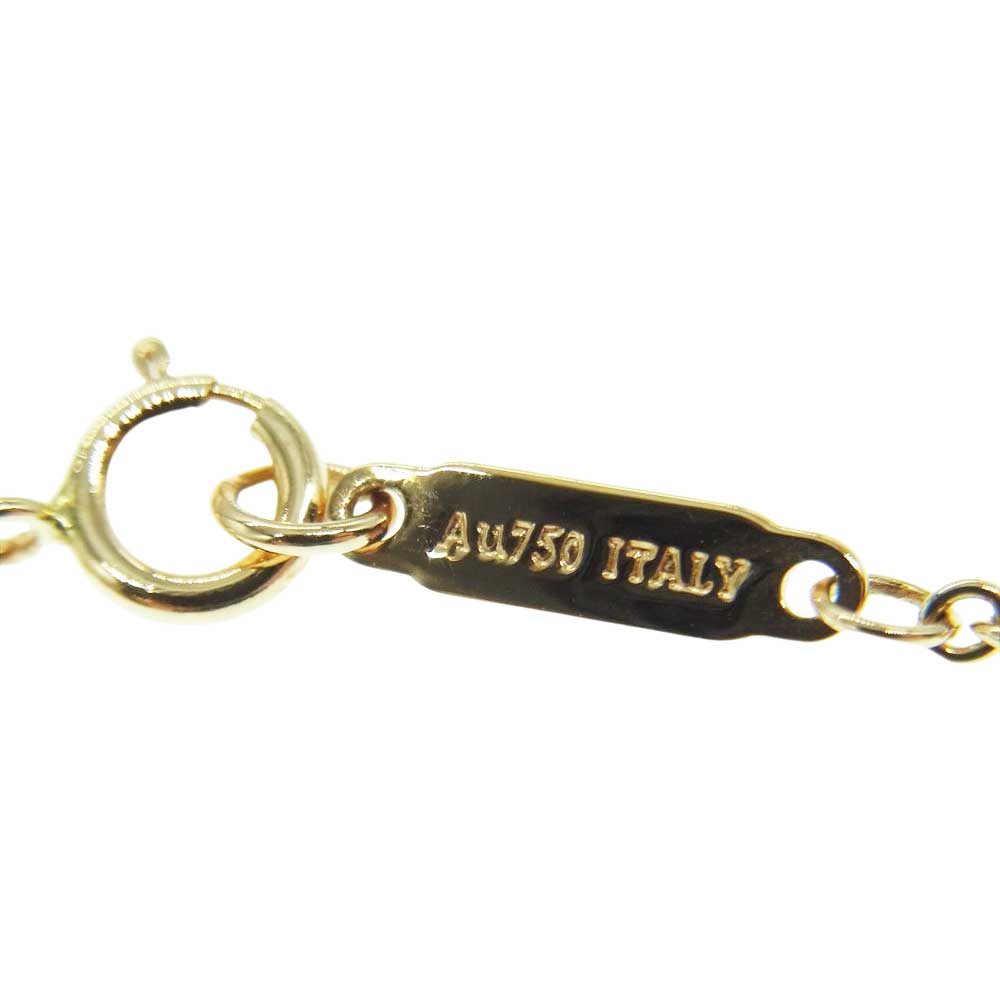 TIFFANY&Co. ティファニー K18 ローズ ゴールド ダイヤモンド タグ チェーン ブレスレット ゴールド系【美品】【中古】