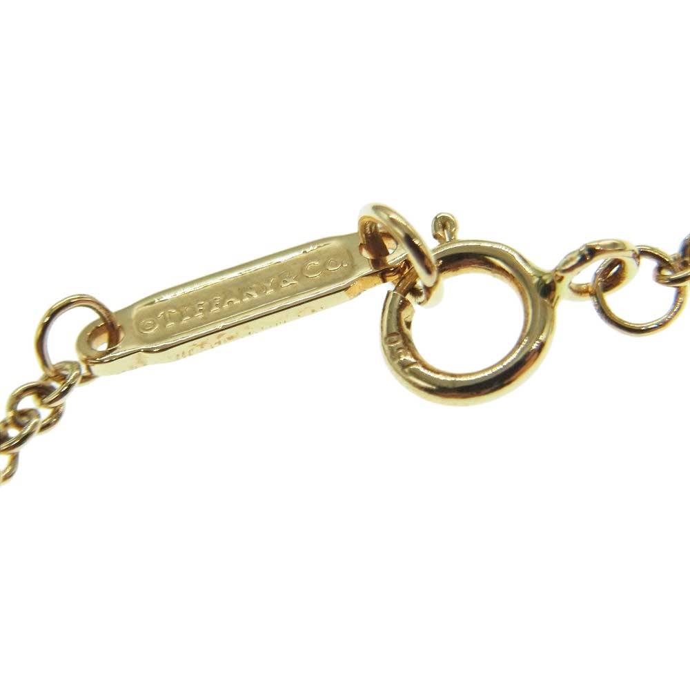 TIFFANY&Co. ティファニー K18 ローズ ゴールド ダイヤモンド タグ チェーン ブレスレット ゴールド系【美品】【中古】