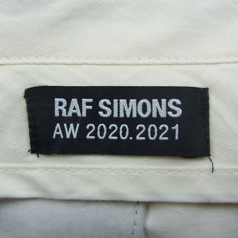 RAF SIMONS ラフシモンズ 20AW 202-338B Slim Fit Trouser with Ankle Zip アンクルジップ スリムフィット テーパード トラウザー スラックスパンツ ブラック系 46【中古】