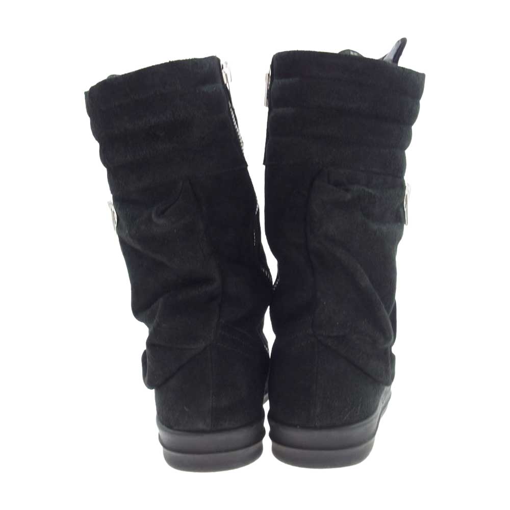 Rick Owens リックオウエンス RU14F2897 STIVALI IN PELLE CARGOBASKET カーゴバスケット ハイカット レザー スエード スニーカー ブラック系【中古】