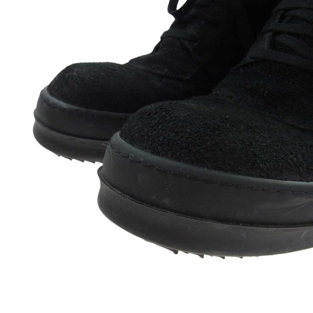 Rick Owens リックオウエンス RU14F2897 STIVALI IN PELLE CARGOBASKET カーゴバスケット ハイカット レザー スエード スニーカー ブラック系【中古】
