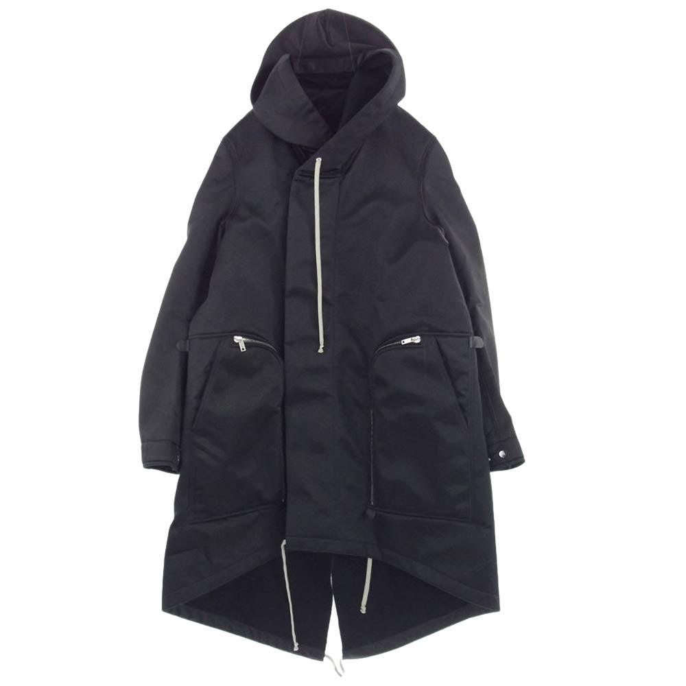 Rick Owens リックオウエンス 22SS RU02A5971-NB BAUHAUS FISHTAIL バウハウス フィッシュテール ジップデザイン オーバーサイズ フィッシュ テール コート ブラック系 US40【中古】