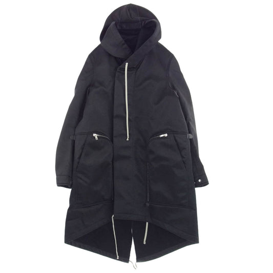 Rick Owens リックオウエンス 22SS RU02A5971-NB BAUHAUS FISHTAIL バウハウス フィッシュテール ジップデザイン オーバーサイズ フィッシュ テール コート ブラック系 US40【中古】
