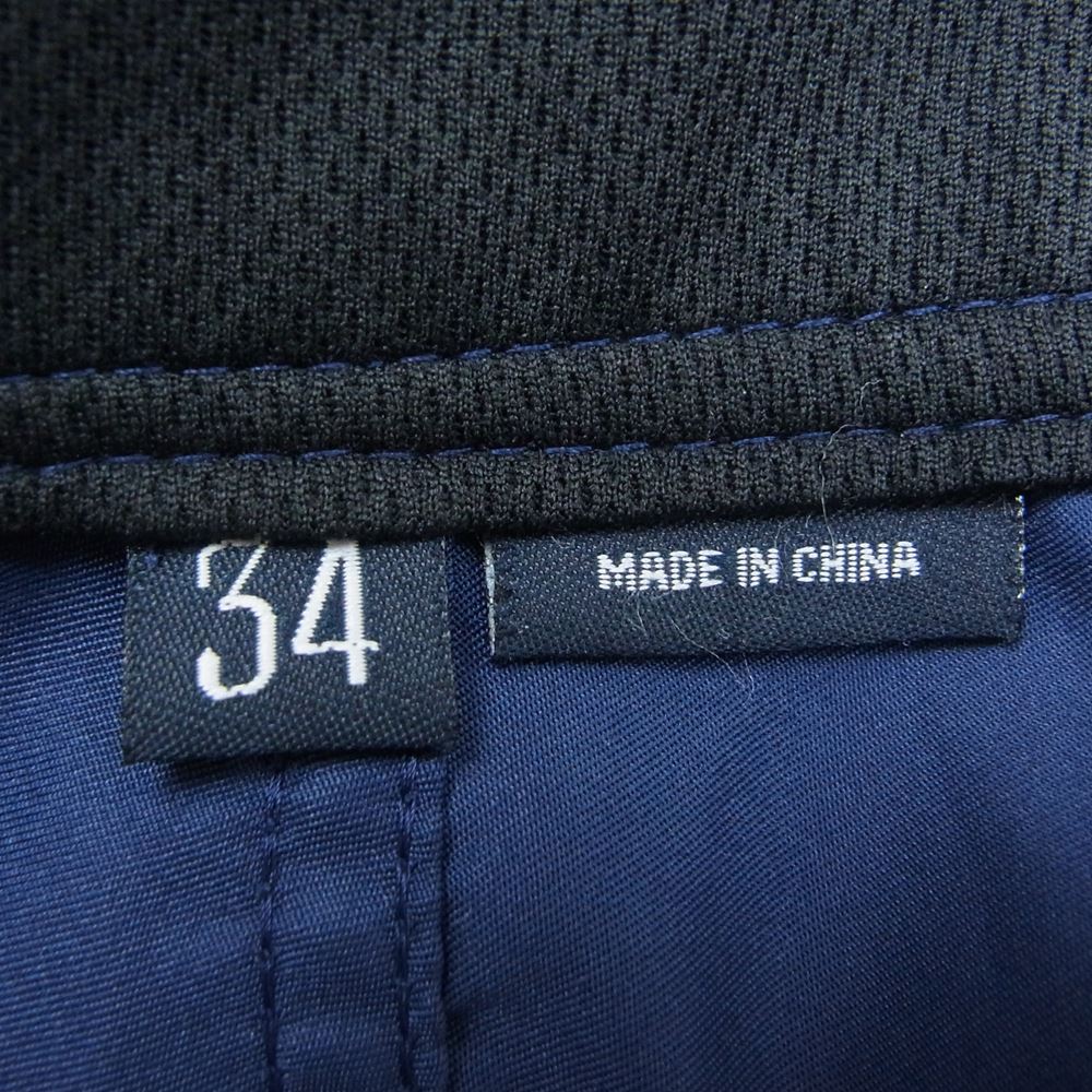 STUSSY ステューシー サイドロゴプリント ショーツ ハーフパンツ ネイビー系 34【中古】