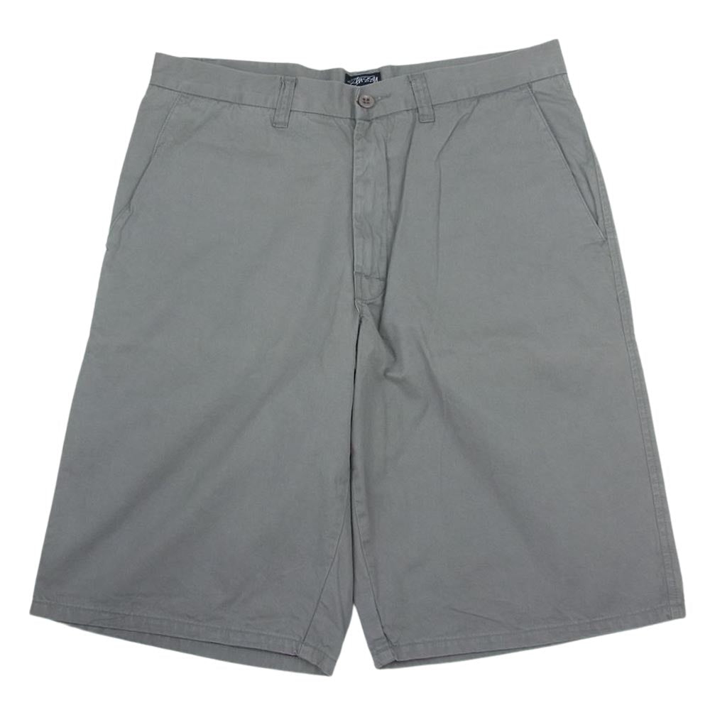 STUSSY ステューシー 現行黒タグ チノ ショーツ ハーフパンツ カーキ系 34【中古】
