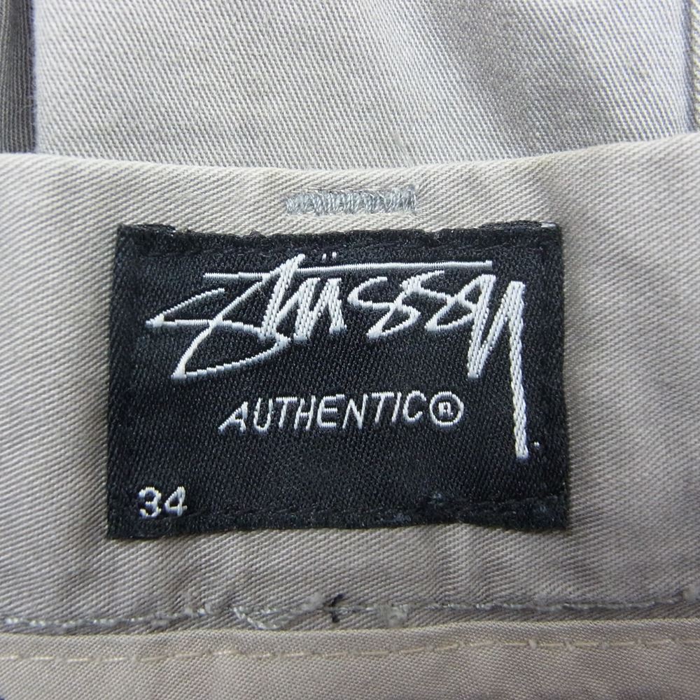 STUSSY ステューシー 現行黒タグ チノ ショーツ ハーフパンツ カーキ系 34【中古】