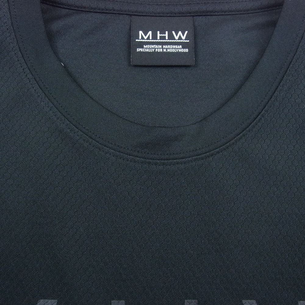 N.HOOLYWOOD エヌハリウッド MHW MOUNTAINHARDWEAR マウンテンハードウェア City Dwellers TEE 速乾  メッシュ ロゴ 半袖 Tシャツ ブラック系 M【極上美品】【中古】