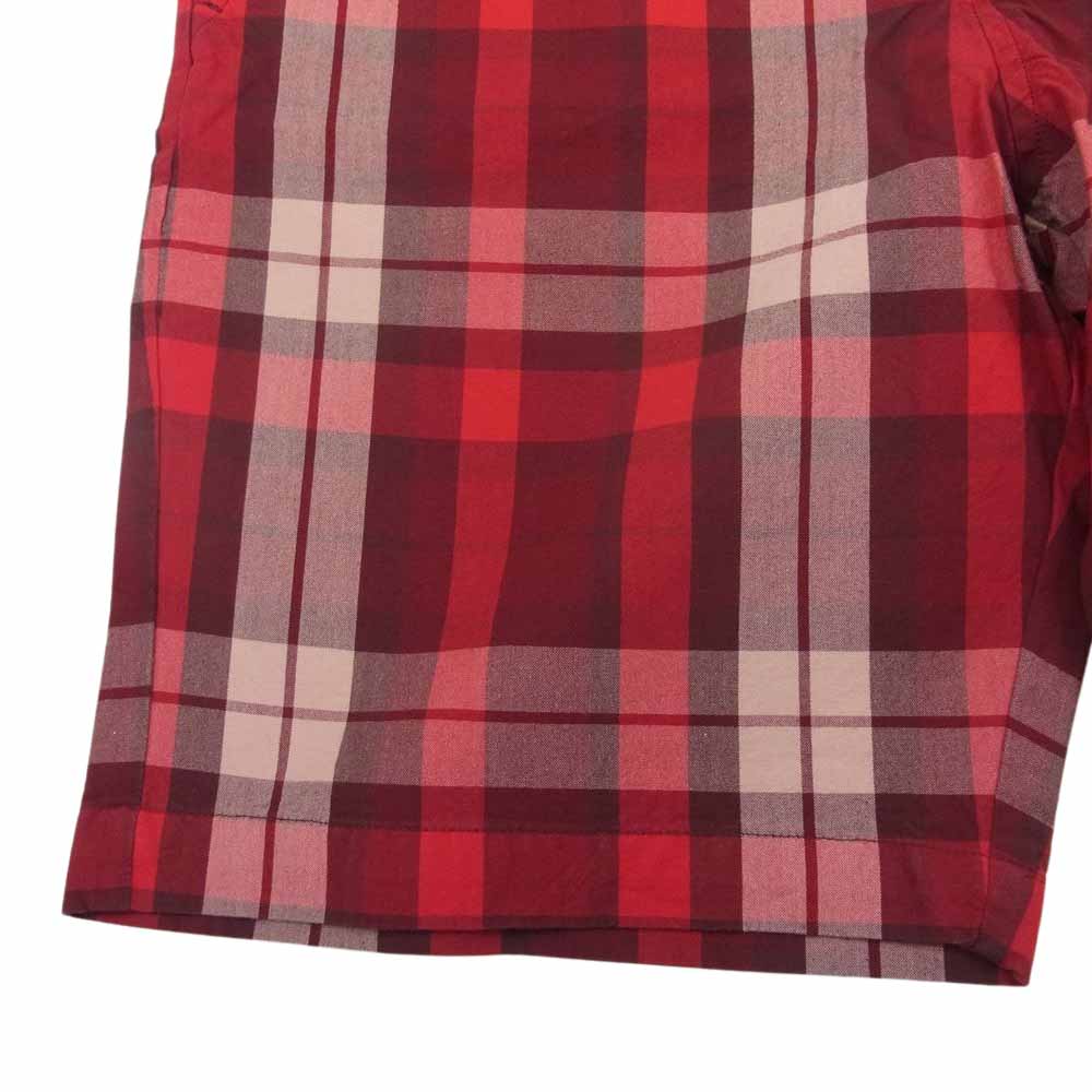STUSSY ステューシー 紺タグ チェック柄 ショーツ ハーフパンツ レッド系 30【中古】
