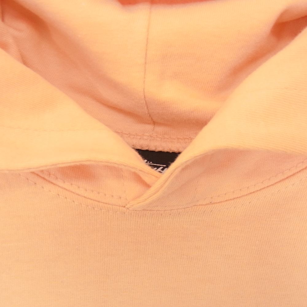 STUSSY ステューシー ストックロゴ パーカー カットソー オレンジ系 S【中古】
