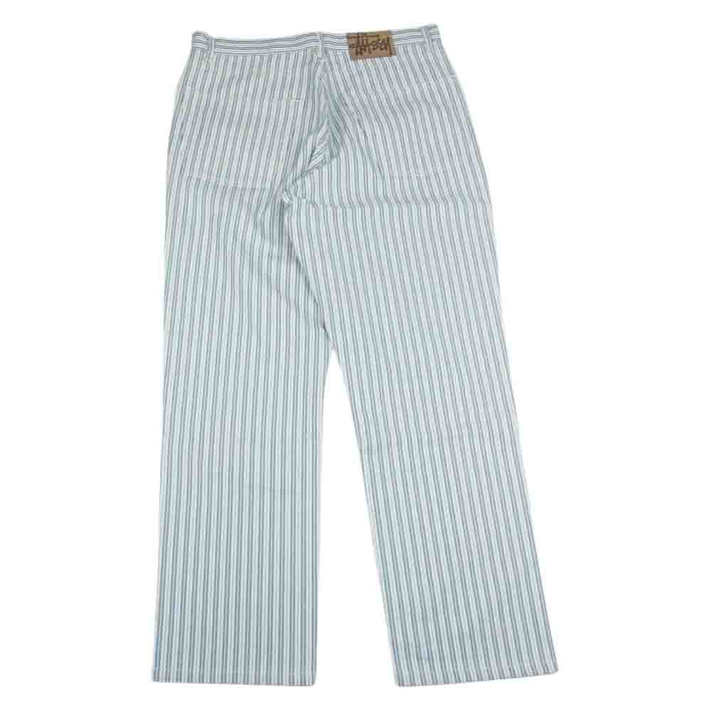 STUSSY ステューシー STRIPE BIG OL JEANS ストライプ ビッグオル ジーンズ パンツ ブルー系 30【中古】