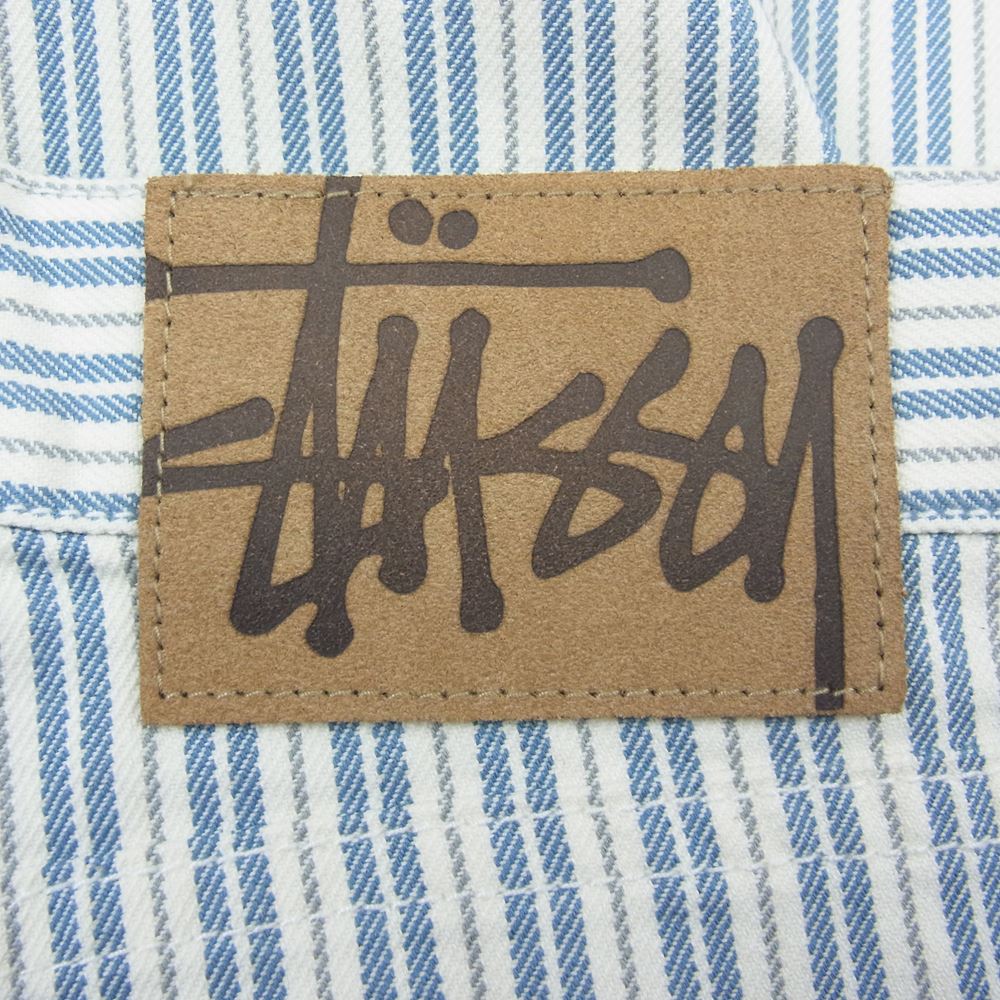 STUSSY ステューシー STRIPE BIG OL JEANS ストライプ ビッグオル ジーンズ パンツ ブルー系 30【中古】