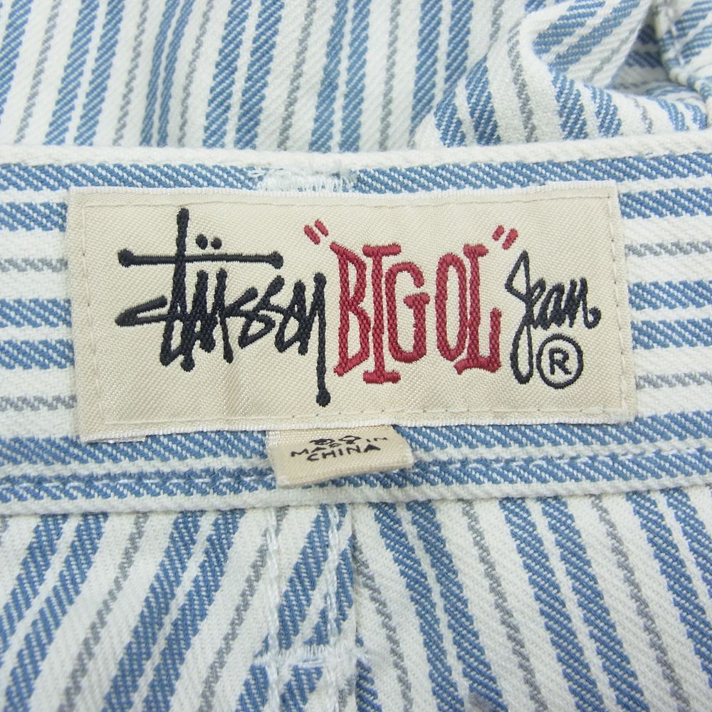 STUSSY ステューシー STRIPE BIG OL JEANS ストライプ ビッグオル ジーンズ パンツ ブルー系 30【中古】