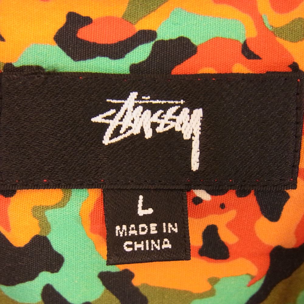 STUSSY ステューシー POPPY プリント 半袖 シャツ マルチカラー系 L【中古】