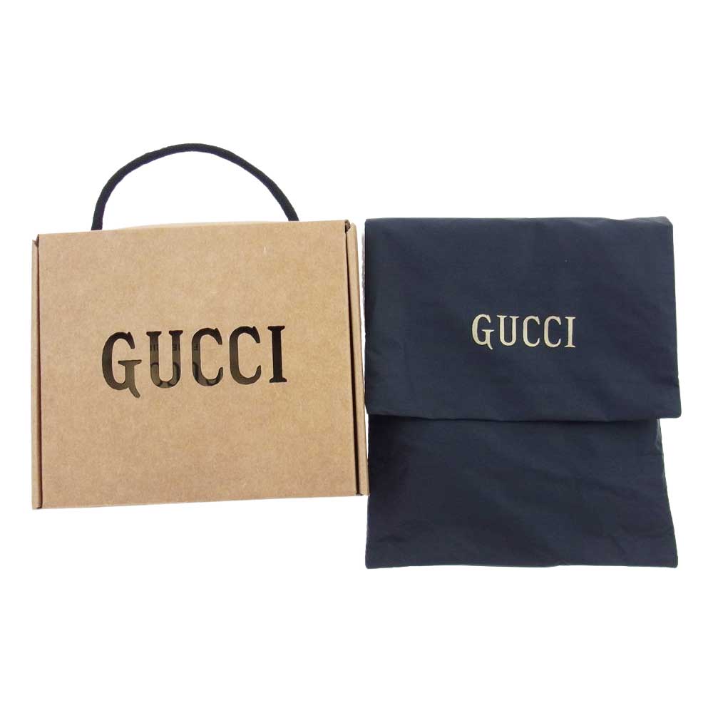 GUCCI グッチ GG Off The Grid オフザグリッド ロゴレザーパッチ 二つ折り財布 ブラック系【中古】