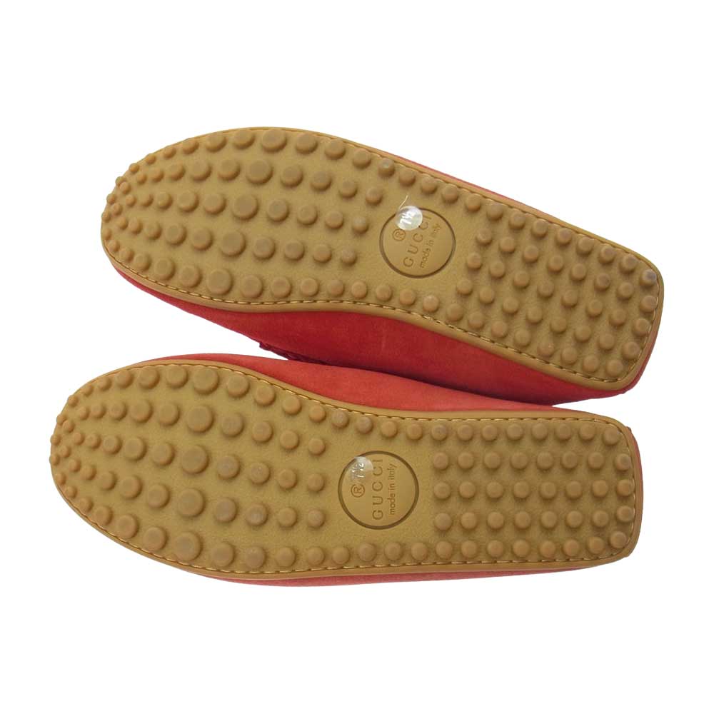 GUCCI グッチ 450892 CMA40 QUEEN クイーン ホースビット ドライビングシューズ レッド系 7.5【中古】