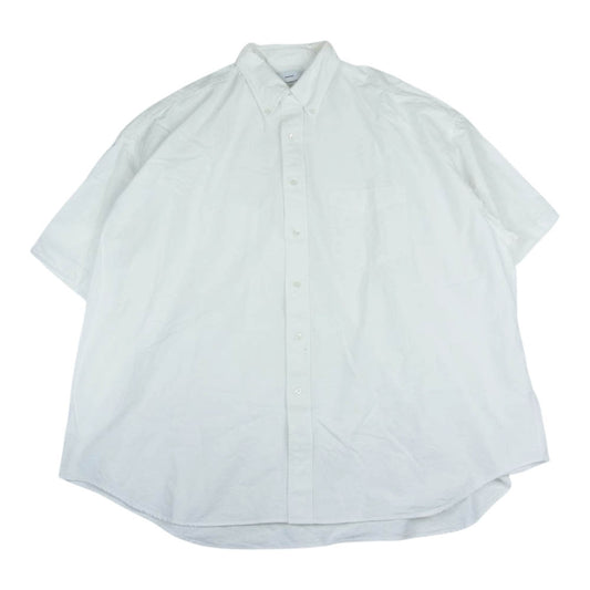 GRAPHPAPER グラフペーパー 22SS GM221-50124B Oxford Oversized B.D S/S Shirt オックスフォード オーバーサイズ ボタンダウン 半袖 シャツ ホワイト系 F【中古】