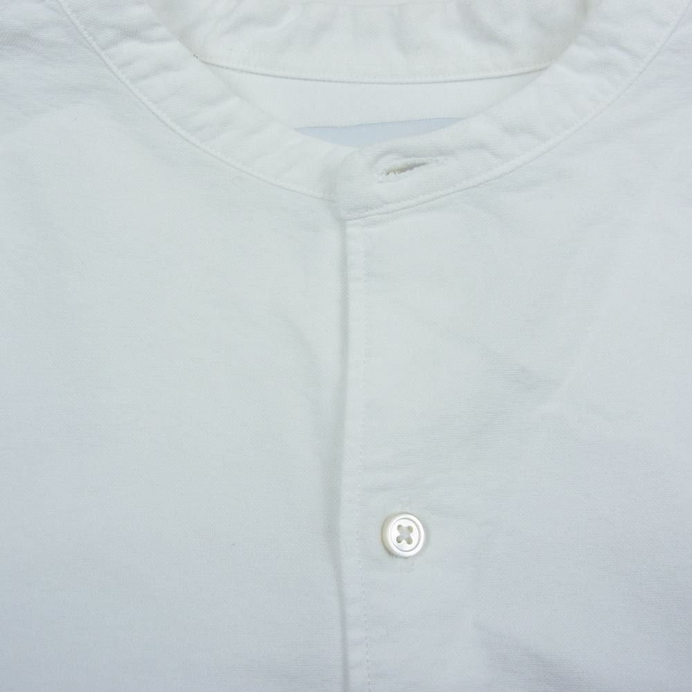 GRAPHPAPER グラフペーパー 23SS GM231-50230B Oxford Oversized L/S Band Collar Shirt オックスフォード オーバーサイズ 長袖 バンドカラー シャツ ホワイト系 F【中古】