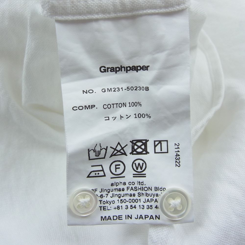 GRAPHPAPER グラフペーパー 23SS GM231-50230B Oxford Oversized L/S