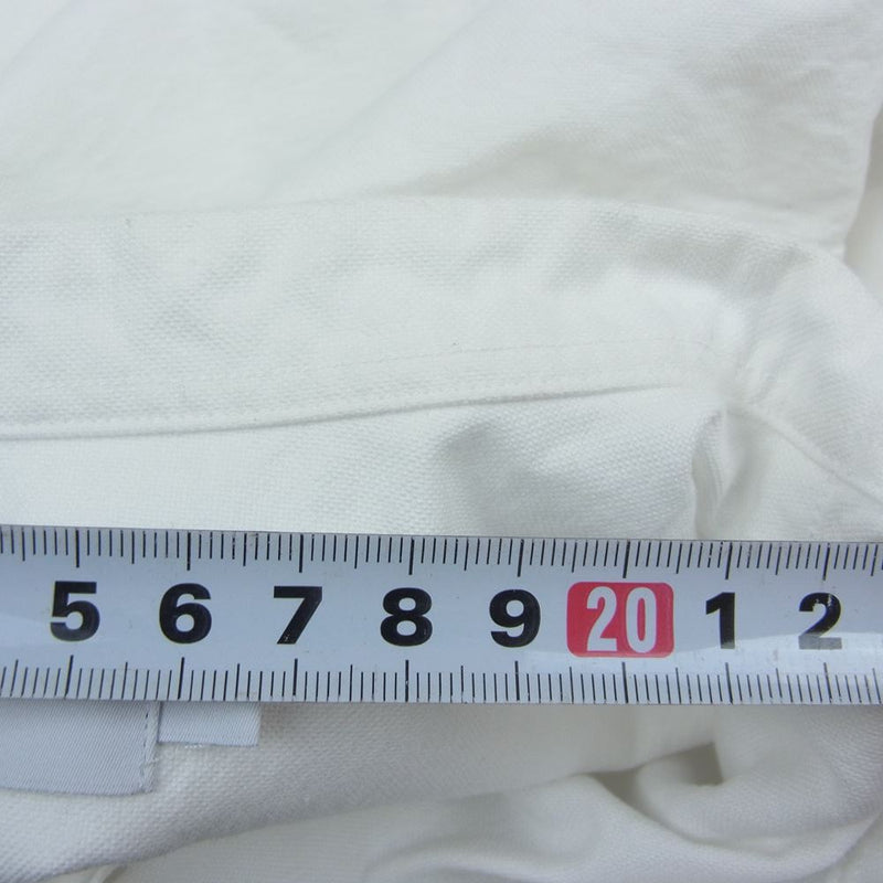 GRAPHPAPER グラフペーパー 23SS GM231-50230B Oxford Oversized L/S Band Collar Shirt オックスフォード オーバーサイズ 長袖 バンドカラー シャツ ホワイト系 F【中古】