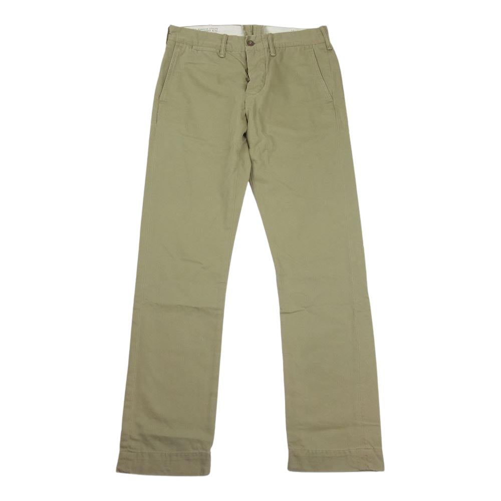 RRL ダブルアールエル MILITARY RT HAND TWILL ミリタリー ハンド ツイル ボタンフライ チノパンツ ベージュ系 28×30【中古】