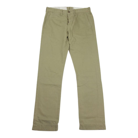 RRL ダブルアールエル MILITARY RT HAND TWILL ミリタリー ハンド ツイル ボタンフライ チノパンツ ベージュ系 28×30【中古】