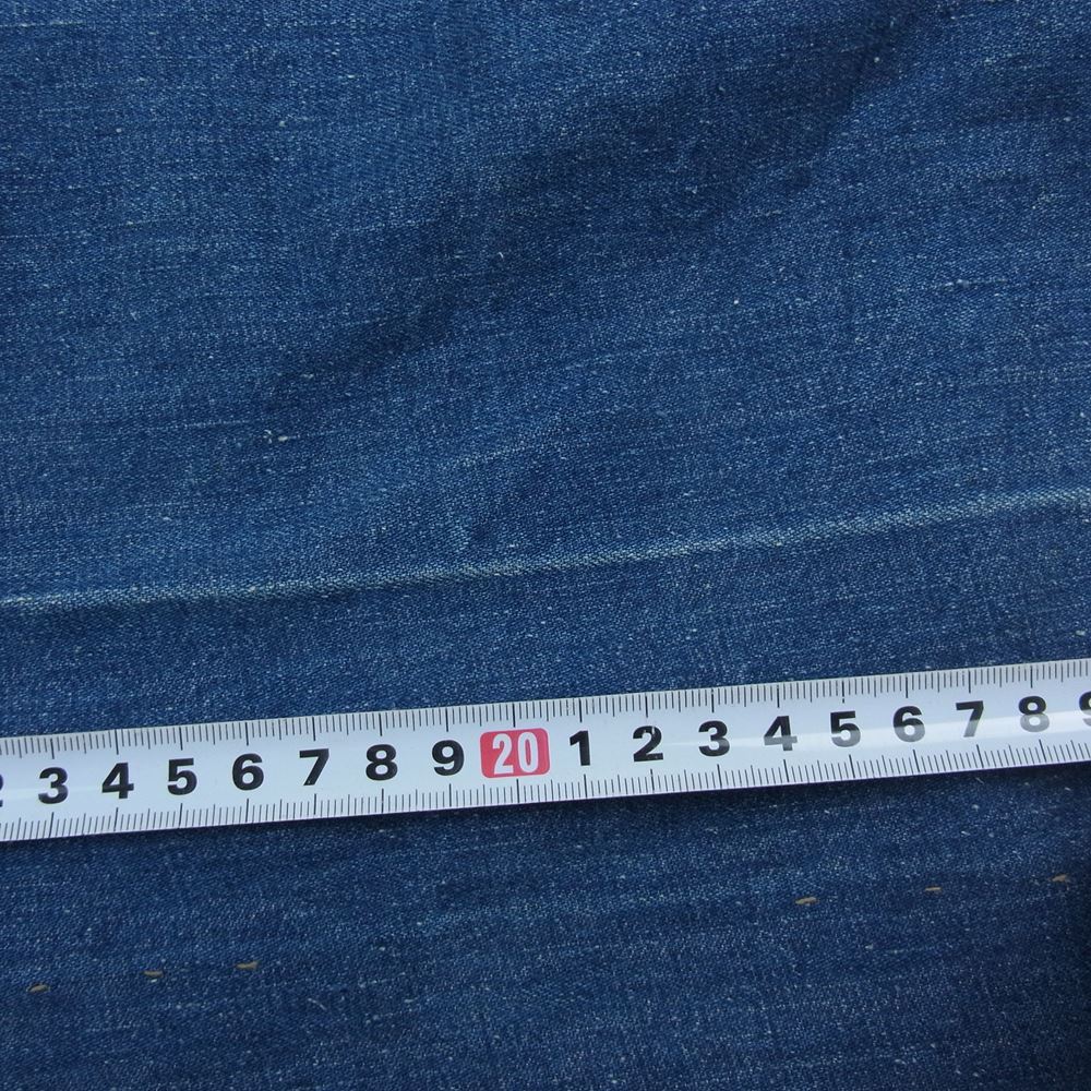 ユーエスネイビー アメリカ海軍 デニム プルオーバ― スキッパー 長袖 シャツ インディゴブルー系【中古】