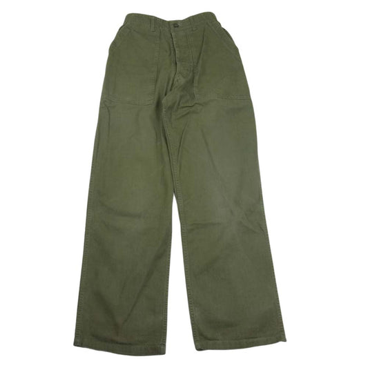 ユーエスアーミー アメリカ陸軍  EARLY 50s HBT ユーティリティー ヘリンボーン トラウザー ベイカー カーゴパンツ カーキ系【中古】