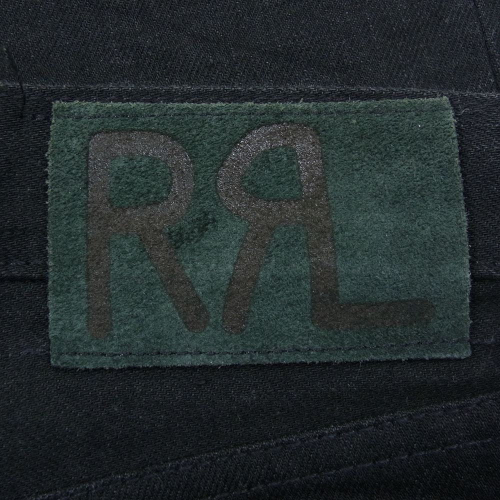 RRL ダブルアールエル USA製 SELVEDGE SLIMFIT DENIM セルビッジ ボタンフライ スリムフィット ブラックデニム パンツ ブラック系 28×30【中古】