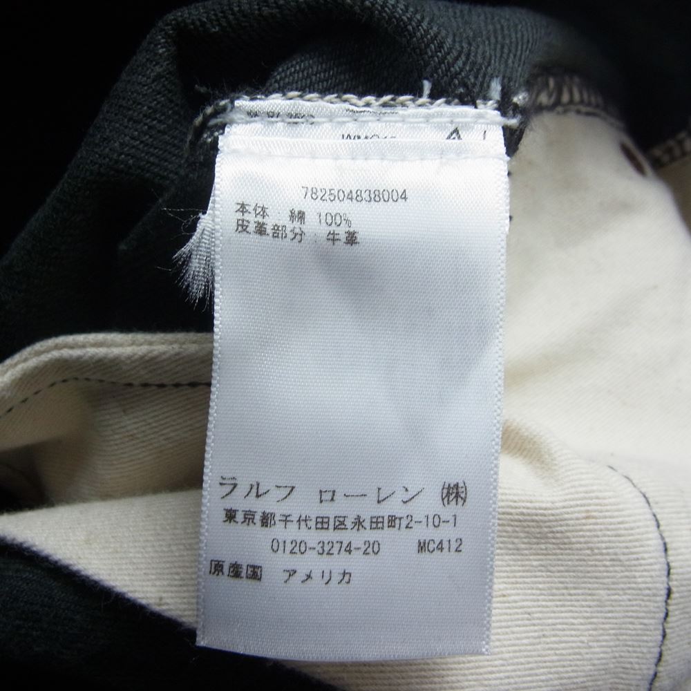 RRL ダブルアールエル USA製 SELVEDGE SLIMFIT DENIM セルビッジ ボタンフライ スリムフィット ブラックデニム パンツ ブラック系 28×30【中古】