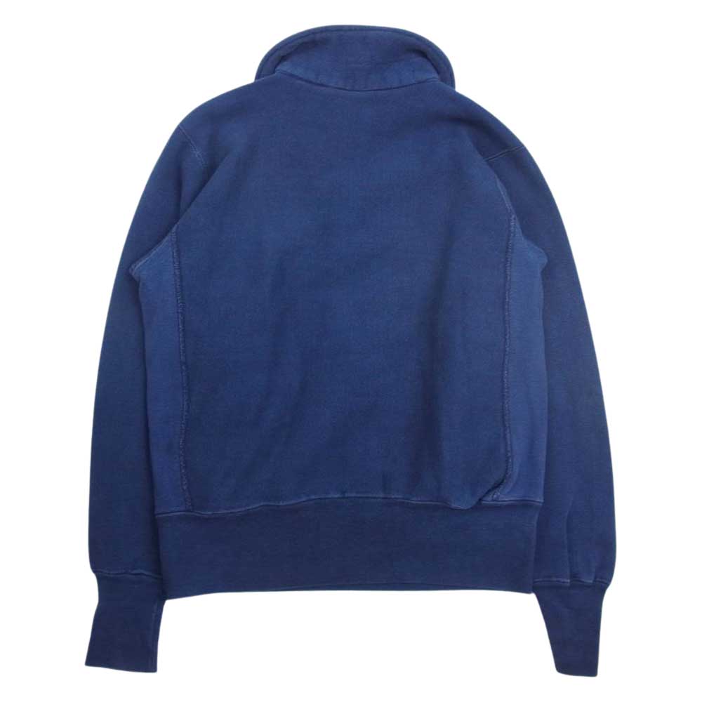 Champion チャンピオン ヴィンテージ 青単タグ 70s USAFA FALCON ZIP リバースウィーブ ハーフジップ スウェット ネイビー系 S【中古】