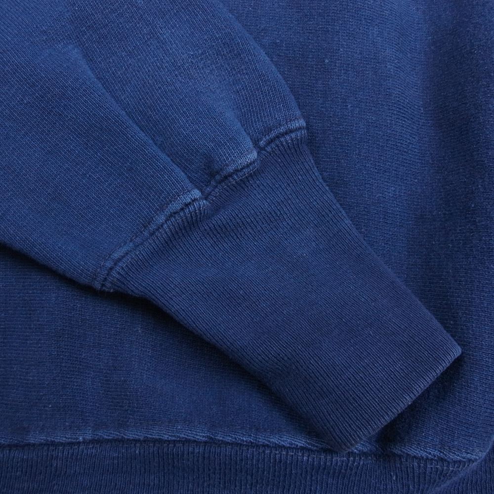 Champion チャンピオン ヴィンテージ 青単タグ 70s USAFA FALCON ZIP リバースウィーブ ハーフジップ スウェット ネイビー系 S【中古】