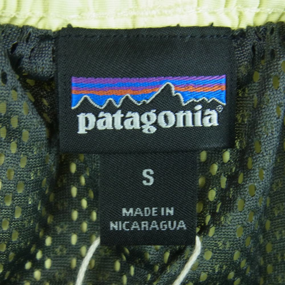 patagonia パタゴニア 21SS 57021 21年製 Baggies Shorts バギーズ ショーツ ハーフ ショート パンツ イエロー系 S【極上美品】【中古】