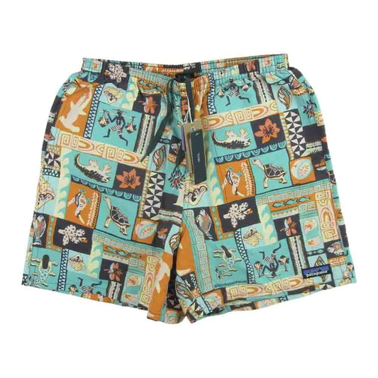 patagonia パタゴニア 21SS 57021 21年製 Baggies Shorts バギーズ ショーツ ハーフ ショート パンツ 総柄 ライトブルー系 オレンジ系 GAFB S【極上美品】【中古】