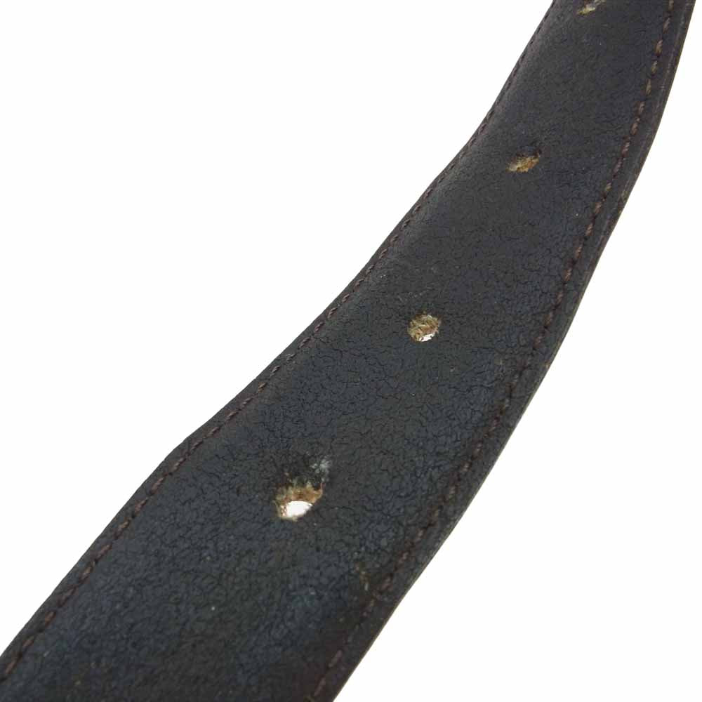 VERSACE ヴェルサーチ レザー ベルト ダークブラウン系【中古】