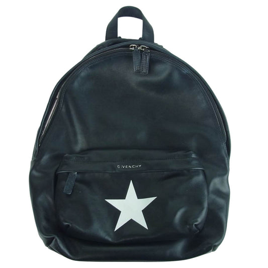 GIVENCHY ジバンシィ スター レザー デイパック リュック バックパック ブラック系【中古】