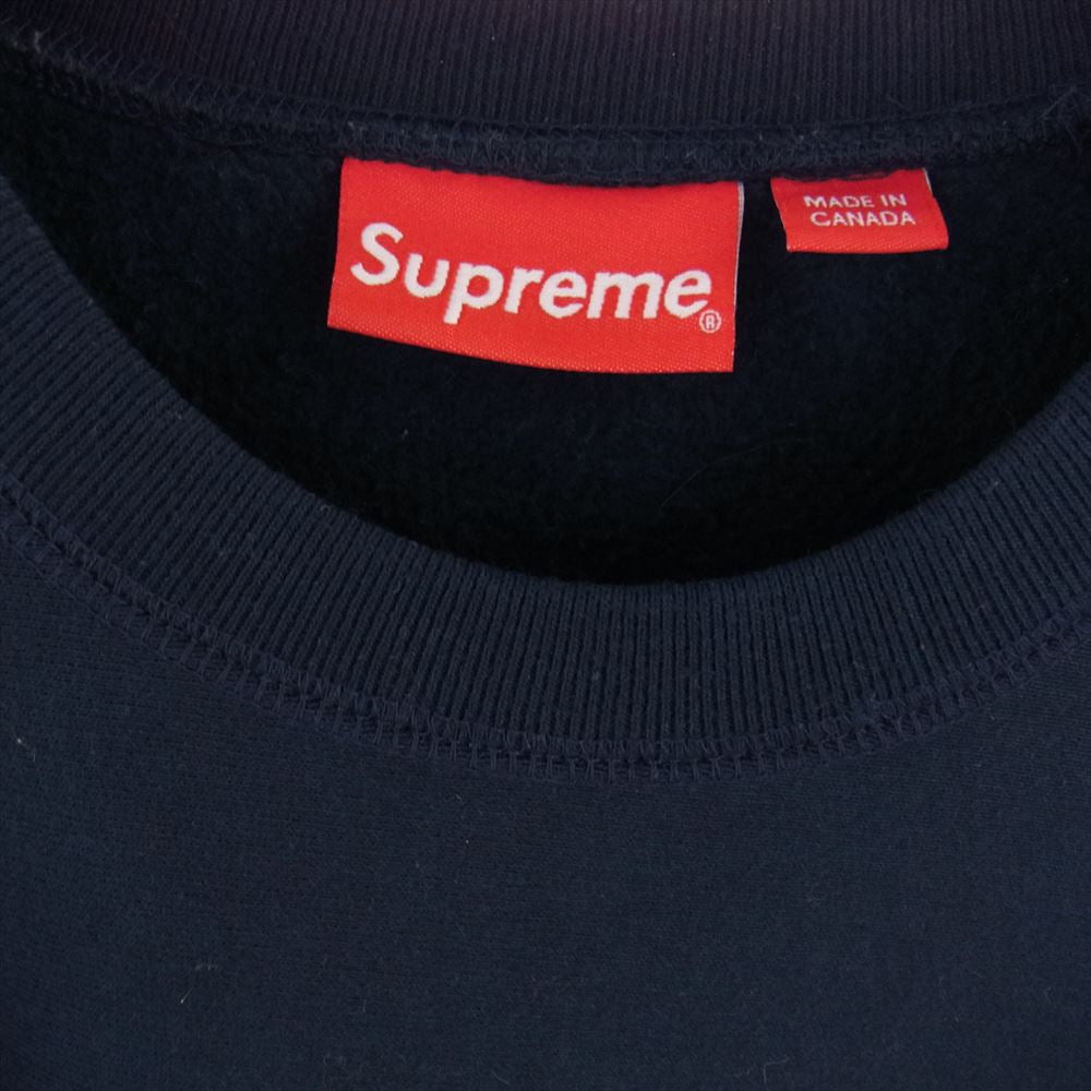 Supreme シュプリーム 15AW Box Logo Crewneck Sweatshirt ボックスロゴ クルーネック スウェット トレーナー ネイビー系 M【中古】