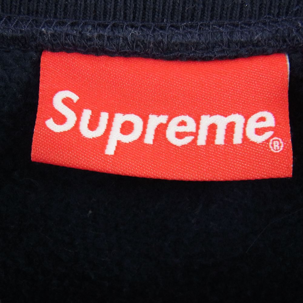 Supreme シュプリーム 15AW Box Logo Crewneck Sweatshirt ボックスロゴ クルーネック スウェット トレーナー ネイビー系 M【中古】